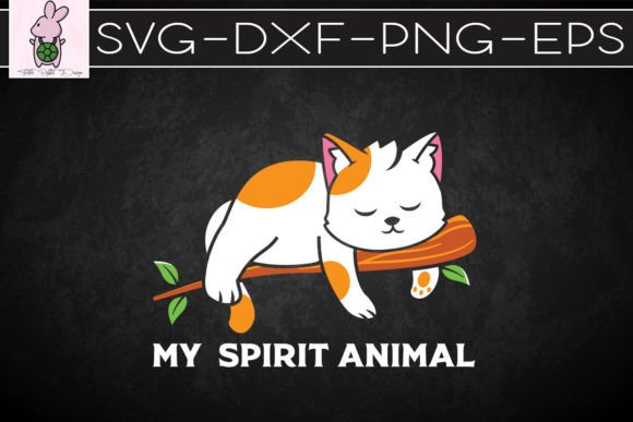 Cute Cat Lazy Spirit Animal