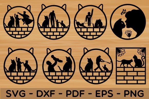 Father Day Cat Metal Wall Art Design