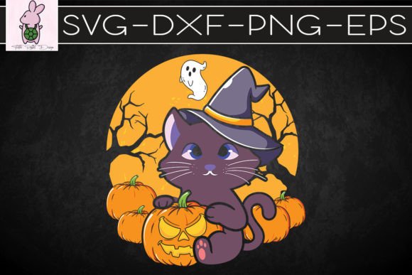 Halloween Cute Cat Pumpkin Witch Hat
