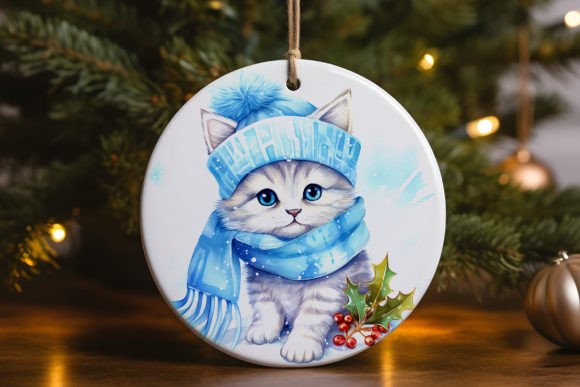 Kitten Cat Christmas Ornament