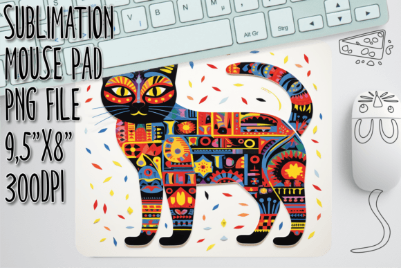 Lively Cat Expressions Mouse Pad Art