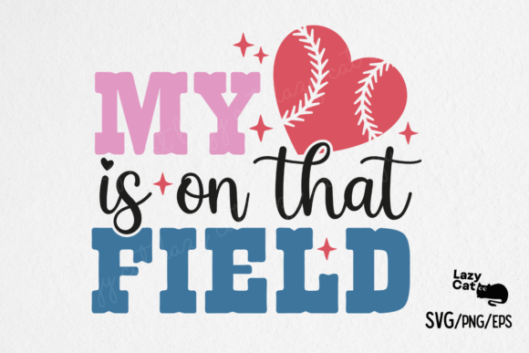 Retro Baseball Heart SVG Design