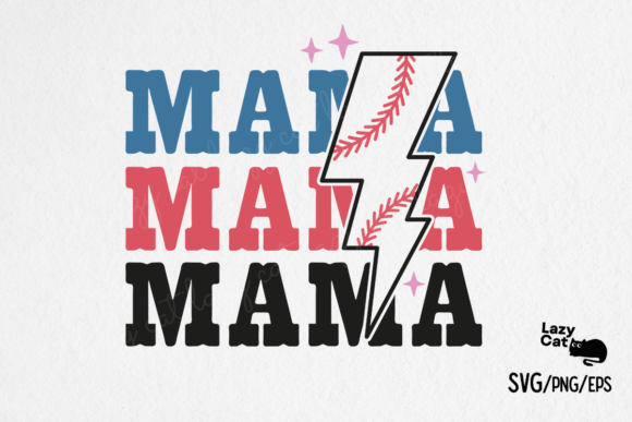 Retro Baseball Mama SVG Design