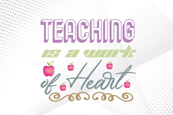 Retro Teaching is a Work of Heart Svg